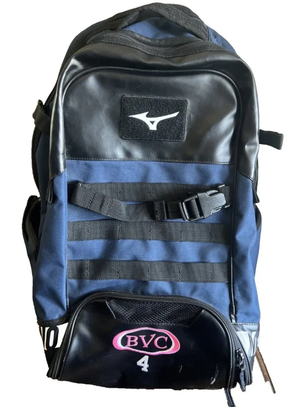 Mizuno MVP Backpack 22, Royal-Black Footwear Storage Baseball Bat Holder